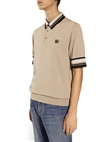 Silk Knit Polo Shirt