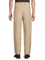 Cotton-Silk Relaxed Pants