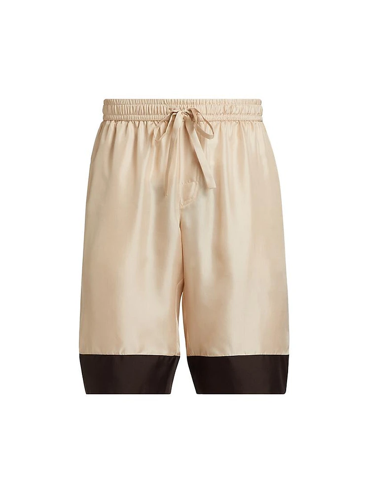 Silk Drawstring Shorts