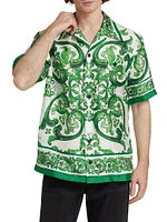 Majolica Silk Camp Shirt