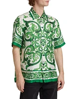 Majolica Silk Camp Shirt