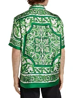 Majolica Silk Camp Shirt