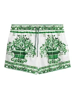 Maiolica Drawstring Swim Trunks