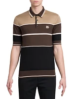 Striped Silk Polo Shirt