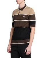 Striped Silk Polo Shirt