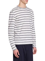 Striped Cotton & Linen-Blend Long-Sleeve T-Shirt