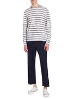 Striped Cotton & Linen-Blend Long-Sleeve T-Shirt