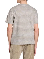 Multistripe Cotton Linen T-Shirt