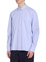 End On Striped Poplin Button-Up Shirt