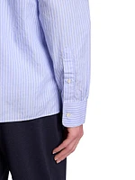 End On Striped Poplin Button-Up Shirt