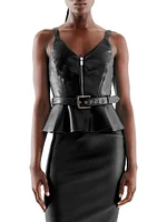 Claude Recycled Leather Top