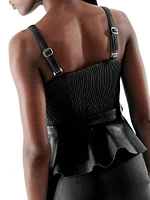 Claude Recycled Leather Top