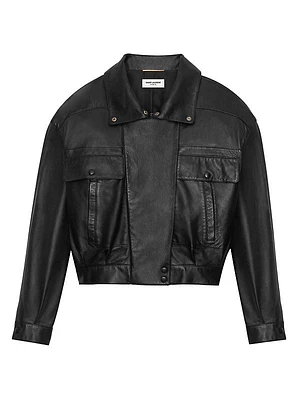 Bomber Jacket in Lambskin