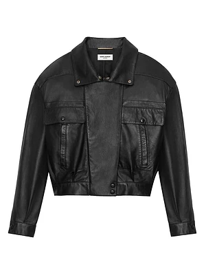 Bomber Jacket in Lambskin