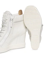 75MM Leather High-Top Sneakers