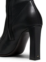 Stretch-Leather High-Heel Boots