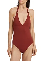 Triangle Ring One-Piece Swimsuit