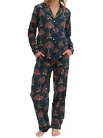 Ravenala Palm Long 2-Piece Pajama Set