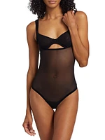 Tulle Forming Thong Bodysuit