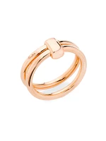 Together 18K Rose Gold Linked Double Ring