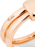 Together 18K Rose Gold Linked Double Ring