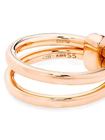 Together 18K Rose Gold Linked Double Ring