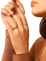 Together 18K Rose Gold & 0.1 TCW Diamond 2-Row Ring