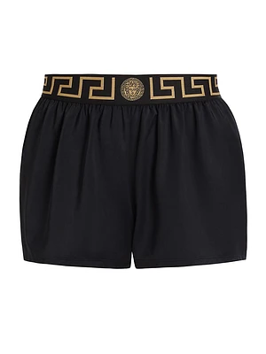 Greek Key Medusa Swim Shorts