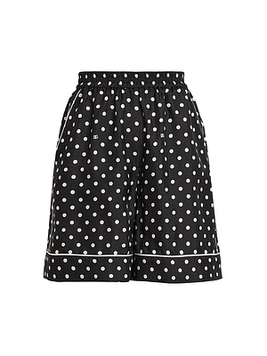 Polka Dot Silk Pajama Shorts