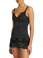 Polka Dot Silk-Blend Camisole