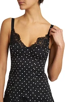 Polka Dot Silk-Blend Camisole