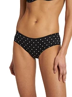 Polka Dot Silk-Blend Hipster Brief