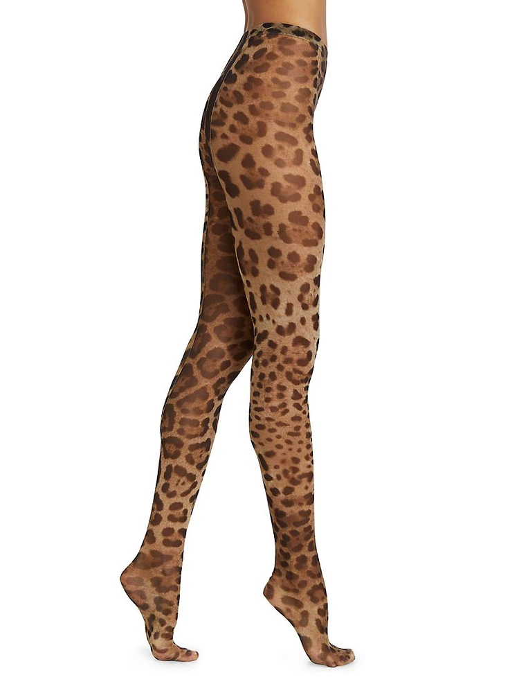 Leopard Print Tights