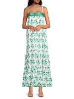 Natasha Floral Cotton Maxi Dress