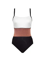 Spectra Trifecta Colorblocked One-Piece Swimsuit