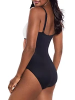 Spectra Trifecta Colorblocked One-Piece Swimsuit