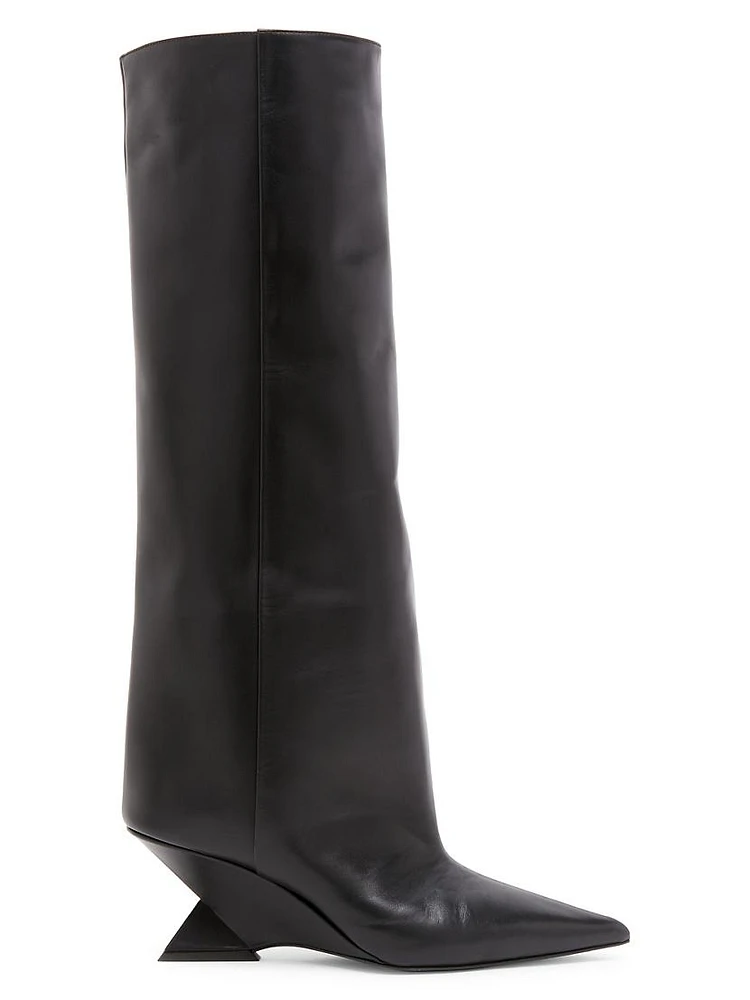 Cheope Tube 100MM Leather Boots