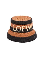 LOEWE x Paula's Ibiza Striped Logo Bucket Hat