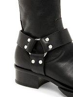 Studded Leather Ankle Boots