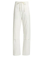 Beach Straight-Leg Cotton Pants