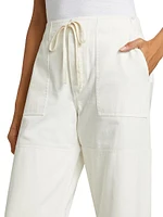 Beach Straight-Leg Cotton Pants