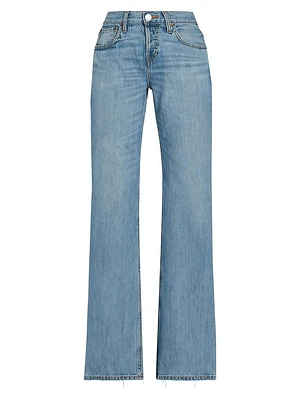 Loose Boot Mid-Rise Boot-Cut Jeans