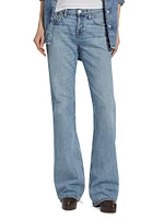 Loose Boot Mid-Rise Boot-Cut Jeans