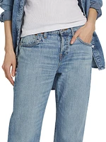 Loose Boot Mid-Rise Boot-Cut Jeans