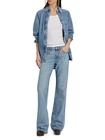 Loose Boot Mid-Rise Boot-Cut Jeans