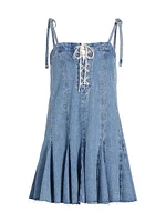 Flounce Denim Minidress