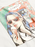 Ciao Cotton Graphic T-Shirt