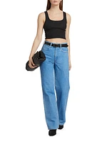 Grace Mid-Rise Straight Jeans