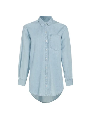 Maya Chambray Button-Front Shirt