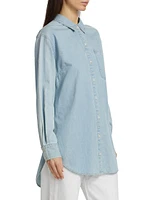 Maya Chambray Button-Front Shirt